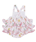 Ribbon Bouquets Ruffle Sunsuit