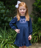 Bambinos Riviera Ruffle Dress - Long Sleeve