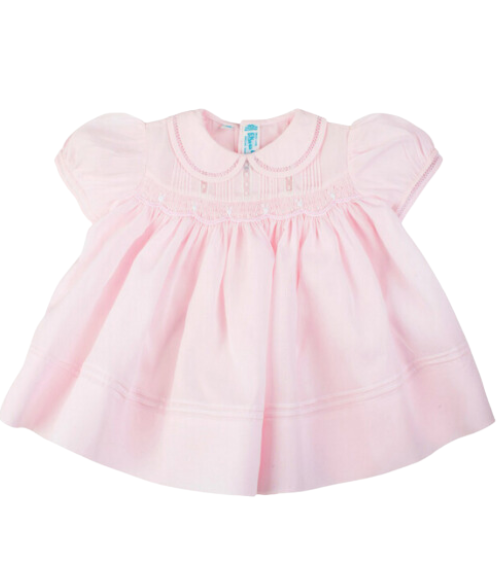 Rosebud Detail Smocked Dress, Newborn