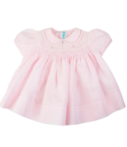 Rosebud Detail Smocked Dress, Newborn