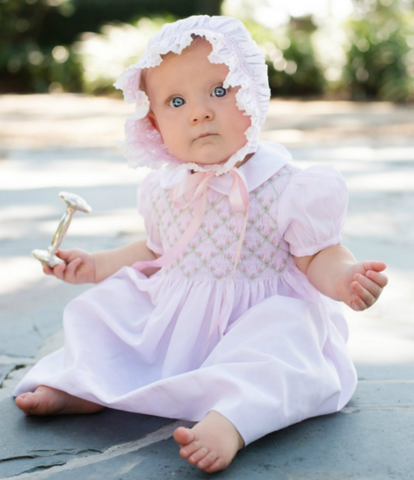 Rosebud Diamond Smocked Dress, 3M-4T