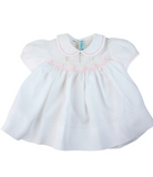 Rosebud Detail Smocked Dress, Newborn