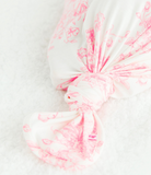 Pink Toile Sleep Gown & Hat Set