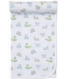 Kissy Safari Party Blue Blanket