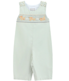 Sage Green Puppy Smocked Longalls