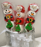 Santa Snowman Marshmallow Kabob