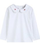 Santa White Collared LS Shirt