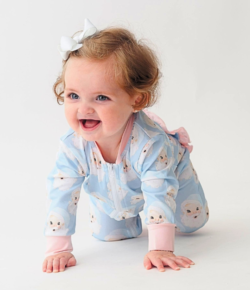 Santa Baby Girls Pink Zippy Lounge
