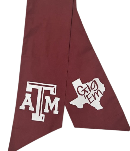 Texas A&M University Laminated Wreath Sash