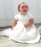 Scallop Christening Gown & Bonnet
