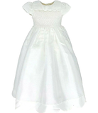 Scallop Christening Gown & Bonnet