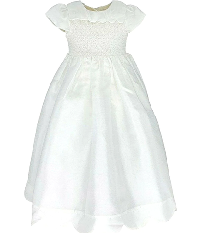 Scallop Christening Gown & Bonnet