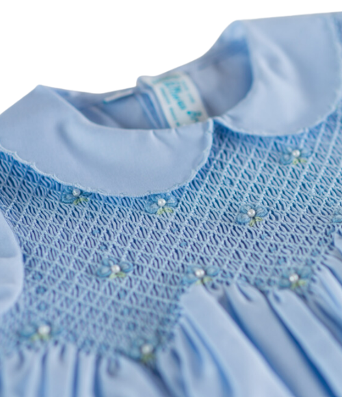 Scalloped Pearl Smocked Dress, 12M-4T