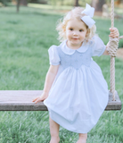 Scalloped Pearl Smocked Dress, 12M-4T