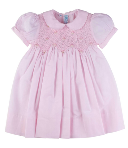 Scalloped Pearl Smocked Dress, 12M-4T