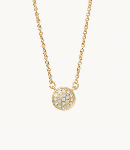 Stronger Pave Disk - Necklace