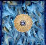 Blue Lapis Sea Urchin Cocktail Napkin Box