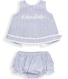 Seersucker Ric Rac Swing Top & Bloomer Set