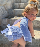 Seersucker Ric Rac Swing Top & Bloomer Set
