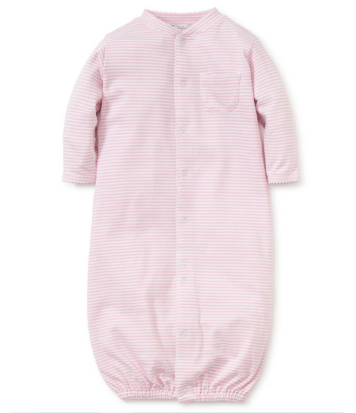 Pink Simple Stripes Convertible Gown & Hat