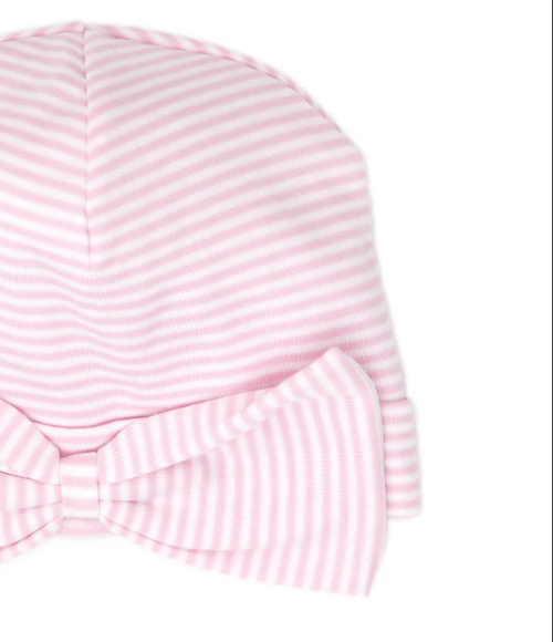 Pink Simple Stripes Convertible Gown & Hat