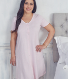 Kissy Pink Stripe Mommy Gown & Robe
