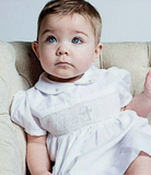 Smocked Cross Baby Girl Christening Set