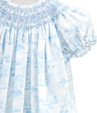 Smocked Easter Toile Bubble