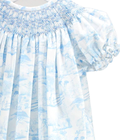 Smocked Easter Toile Bubble