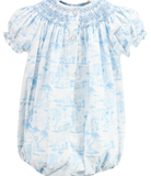 Smocked Easter Toile Bubble