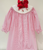 Smocked Santa Bishop Dress