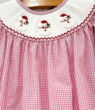 Smocked Santa Bishop Dress