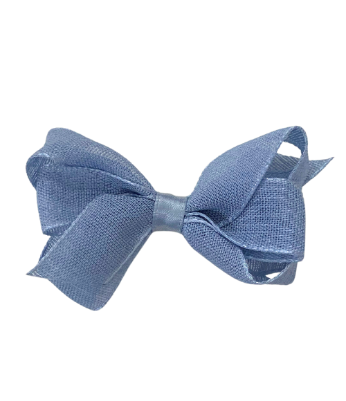 Blue Linen Bows