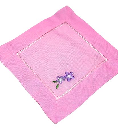Spring Floral Cocktail Napkins, Set of 4