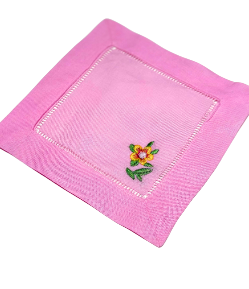 Spring Floral Cocktail Napkins, Set of 4