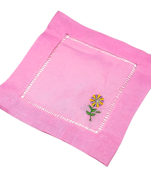 Spring Floral Cocktail Napkins, Set of 4