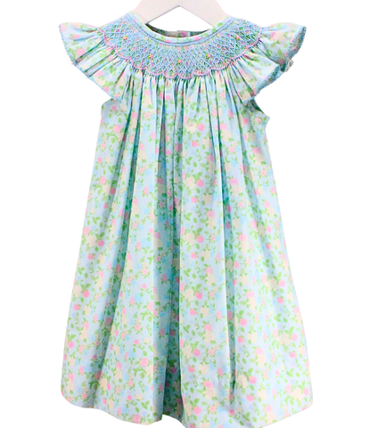 Spring Blossoms Smocked Dress