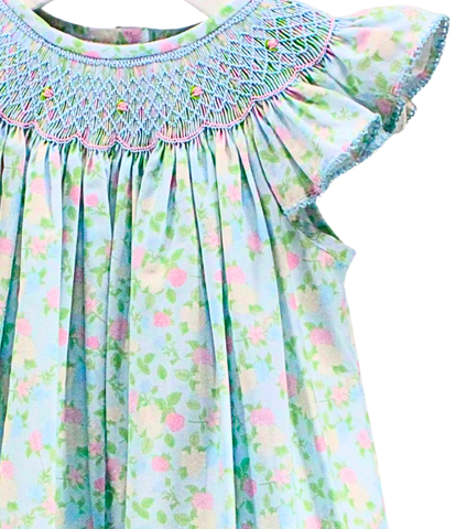 Spring Blossoms Smocked Dress