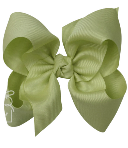 Spring Moss Grosgrain Bow