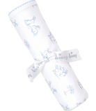 Kissy Springtime Blue Bunny Blanket