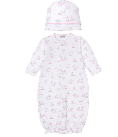 Kissy Springtime Pink Bunny Convertible Gown Set