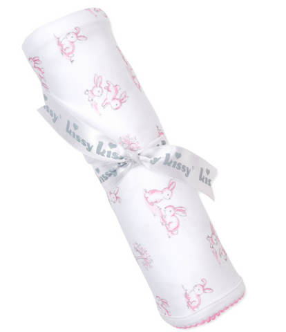 Kissy Springtime Pink Bunny Blanket