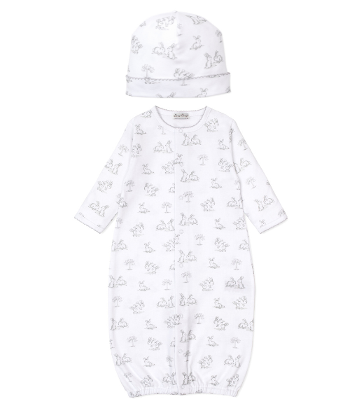 Kissy Springtime Silver Bunny Convertible Gown Set
