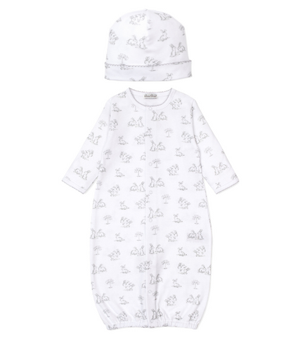 Kissy Springtime Silver Bunny Convertible Gown Set