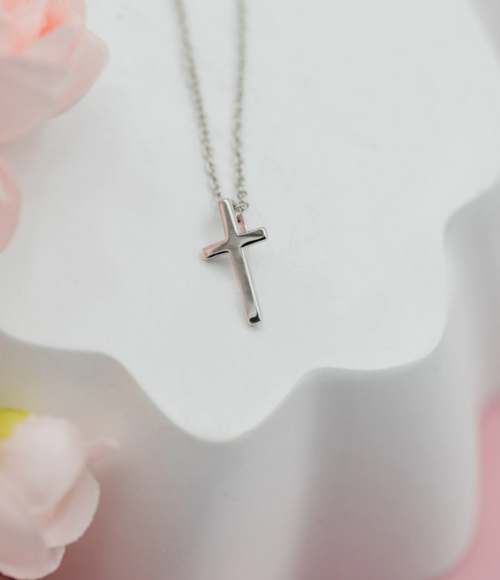 Sterling Silver Dainty Cross Necklace