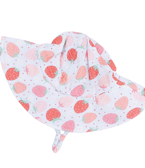 Strawberry Wide Brim Sun Hat