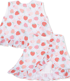 Strawberry Ruffle Back Top & Bloomer Set