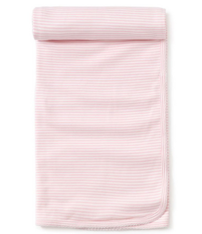Kissy Striped Pink Blanket
