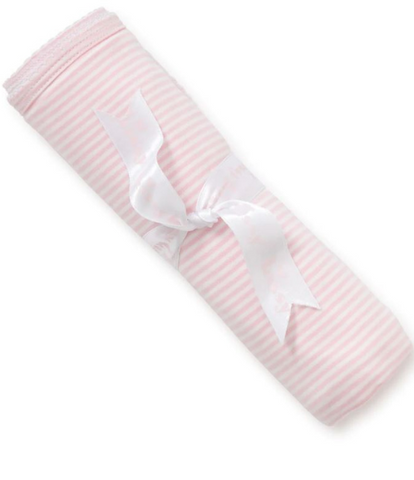 Kissy Striped Pink Blanket