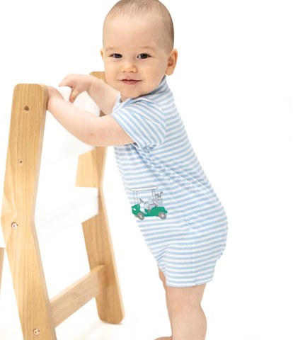 Striped Golf Polo Romper